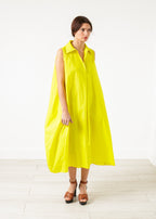 Balloon Cotton Dress in Yellow