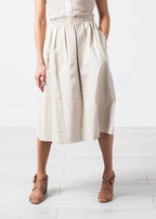 Eulera Leather Skirt in Cream